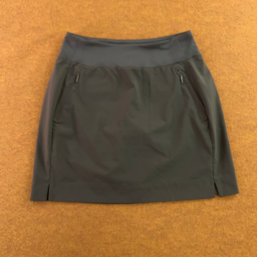 Athleta Womens Size 0 Gray Soho Skort Zipper Pockets Active Travel Skirt - Picture 1 of 13